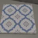 FloorPops Alfama Peel and Stick Floor Tiles, Blue, Geometric Vinyl Floor Tiles, Water Resistant, 12 in x 12 in, Pack of 10