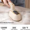 Travel Steamer for Clothes Portable Rotary Garment Iron 1200W Small Travel Steam Iron for Home, Dorm, College, 150ml Water Tank, Foldable Wrinkle Remover 120V, 1 Piece