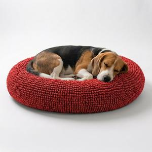 Muddy MatCloud K-9 Bed for Dogs & Cats, Soft & Relaxing Donut Dog Bed, Chenille Material, Removable Cover, Washable & Dryer Safe Red Medium(35'x35')