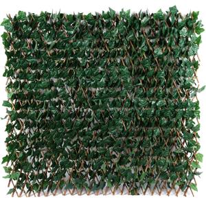 ShadeMart Expandable Privacy Fence Greenery Screen for Balcony Patio Decks Outdoor, Decorative Faux Ivy Fencing Panel Artificial Hedge for Garden Home Wall Backdrop, Single Sided Leaves (1 Pack)