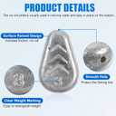 No Roll Sinkers Fishing Weights,Inline Flat Sinkers No Snag Slip Disc Weights Saltwater Fishing Weight Gear Catfish Rig Tackle Surf Bank River, 1/2oz+1oz+2oz+3oz+4oz