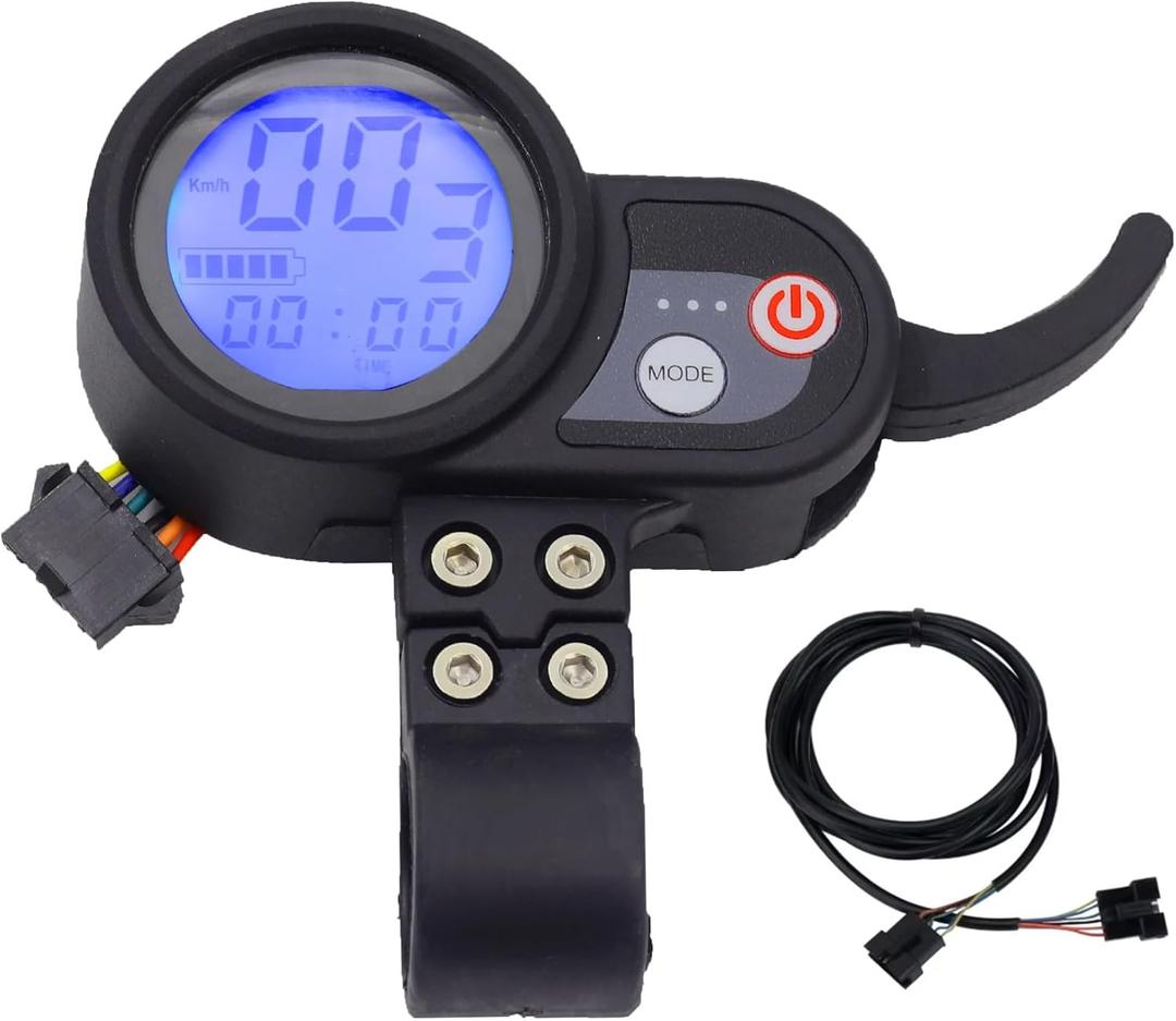 Electric Scooter Throttle JP 6Pin 52v 60v Electric Scooter LCD Instrument Throttle Controller Power Switch Throttle,Waterproof Plug for Electric Scooter Control Board with Extension Wire