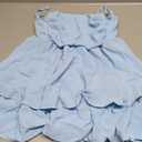 EXARUS Girls Summer Dress Teen Ruched Ruffled Sundress Tween Flowy Swing Layered Beach Vacation Mini Cami Dresses 8Y