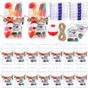 Wonderjune 24 Sets Fishing Party Favors Candy Little Tackle Boxes with Red White Floater Thank You Cards for Making My Reel Fun Fishing Theme Party Decorations