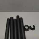 Mavivegue Closet Rod, 17 to 84 Inch Adjustable Closet Rods for Hanging Clothes, Heavy Duty Tension Rod, Black Curtain Rod, for Closet, Wardrobes, Bathroom, Laundry