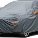 16 Layers Waterproof All Weather Car Cover - Universal Fit VW Golf, Honda Civic, Mazda 3, Toyota Corolla, Ford Fiesta, Nissan Leaf, Mini Clubman (3 Fit Hatchback Length 164-177 inch)