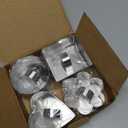 Set of 4 Cake Ring Mold, Stainless Steel 3 inch Round Dessert Mousse Mold with Pusher & Lifter Cooking Rings, Tuna Tartare Mold (Include 4 Rings and 4 Pusher)