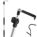 Cargo Grabber Reach Retriever ToolTruck Bed Grabber Tool Adjustable Length 39-80" Stainless Steel Pipe 2 Replacement Hooks with Rubber Comfortable Sponge Handle