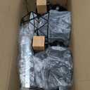 Farmhouse Vanity Light Fixture,3-Light Bathroom Lighting,Black Industrial Wood Wall Light Over Mirror with Metal Shade,Bulbs NOT Included