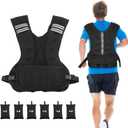Henkelion Adjustable Weighted Vest for Men Women Weights Included, 4-10lbs/11-20lbs Body Weight Vests Adjustable for Running, Training Workout, Jogging, Walking (Black)