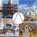 Happybuy 5Ft Chain Sling 5/16 Inch X 5 Ft Engine Lift Chain G80 Alloy Steel Engine Chain Hoist Lifts 3 Ton with 4 Leg Grab Hooks