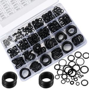 360 Pcs O Ring Assortment Kit, Rubber Washer Orings, Black 24 Sizes Pressure Washer O Ring Kit for Faucet, Hose, Automotive, Air Gas Plumbing Sealing Repair O Rings