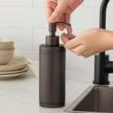 Countertop Hand Soap Dispenser, Refillable Stainless Steel Soap Pump Bottle for Bathroom & Kitchen, Free Standing - 300ml, Bronze