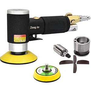 2 3-inch Mini Orbital Sander da sander Air Dual Action Sander Air Polisher Super Smooth and Swirl Freely for Auto Body Work (BLACK)