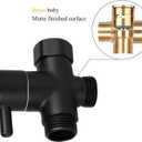 Sneatup Solid Brass 3-way G1/2 Shower Diverter (Matte Black)