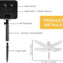 ASFSKY Dragonfly Solar Lights Outdoor 50 LED Dragonfly Lights Waterproof Warm White
