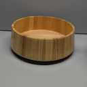 Large Fruit Bowl for Kitchen Counter, 10 Inch Bamboo Wooden Straight-Side Serving Bowl for Salad, Vegetables and Fruits, Rustic Decorative Bowls for Dinner Table Centerpiece Decor, 100 Oz