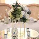 Fullvaseer 31.5inch Wedding Centerpieces for Tables,5pcs Gold Centerpieces,Tall Column Geometric Floral Vase for Birthday Party Event Table Decoration