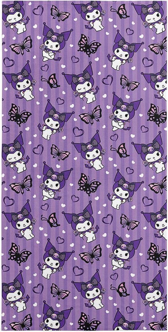 Northwest Kuromi Microfiber Beach Towel, 30" x 60", Cute Kuromi