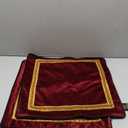 Decorative Velvet Throw Pillow Covers for Sofa Couch Bed Chair, Embroidery Pattern Design, Ruby Red, Pack of 2, 18x18 Inch