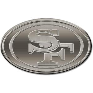 Rico Industries NFL Football Standard Oval Antique Nickel Auto Emblem for Car/Truck/SUV