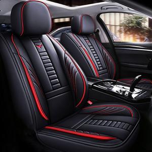 For Honda CR-V 2005-2025 Car Seat Covers, Full Coverage Customized Seat Covers Premium Leather Waterproof Stain-Resistant Easy to Install (Full Set, Black&Red)
