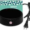 Electric Large Candle Warmer Plate - Ceramic Candle Wax Warmers for Jar Candles, Coffee Mug Warmer, Cup Warmers for Home Office, Aromatherapy Fragrance and Heating Beverage (Black Honeycomb)