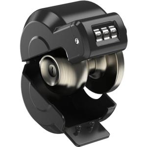 Door Knob Lockout Device Cover to Disable Doorknob/Faucet/Water Valve Hose Door Handle Temporary Lock for Bedroom Door from Outside Lock Door Handle Without Drilling (Black)