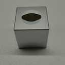 Tissue Box Cover, Square Facial Tissue Holder Storage for Bathroom Vanity, Countertops, Dressers, Night Stand, Parlors and Offices - Silver