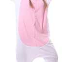 RANRNAR Adult Onesie Pajamas,Halloween Animal Costume,Cosplay Christmas Sleepwear Jumpsuit onesie for women (White, S)