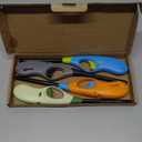 Butane Lighter, 4pcs Refillable Long Flame Lighter for BBQ Candle(No Butane Inside) (Blue)