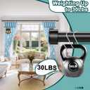 Curtain Rods 72-144 Inch, 1" Heavy Duty Adjustable Curtain Rod for Windows, Black Extra Long Window Treatment Rod, Modern Design, Easy Installation