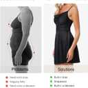 Popilush Mini Corset Dress with Built in Bra, A-line Black Dresses L