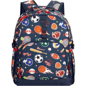 Choco Mocha Balls Backpack for Boys, Kindergarten Backpacks for Boys Backpack Ages 6-8, Boy Elementary School Bookbag 17 Inch, Blue