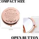 GAOLZIUY Compact Mirror, Rose Gold Special Aunt Hand Mirror, 2.5 inches, Portable, Home Mirror for Mother's Day, Birthdays