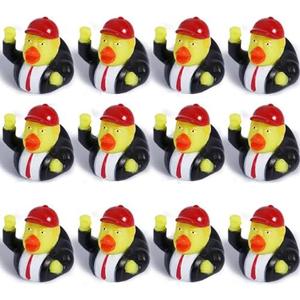 Mini Rubber Ducks Bulk, Pack of 12 Small 2.3 Inch, Funny Duckies for Jeep Ducking, Election Gifts, Bath Toys for Kids & Adults, Car Dashboard Decorations