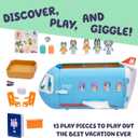 Bluey 3-in-1 Transforming Airplane Toys for Kids Playset, Turns into Resort & Boat, Airplane Toys for Kids 5-8 Includes Exclusive Captain Figure
