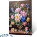 Tucocoo DIY Acrylic Paints for Room Dcor A Bunch of Flowers Paint by Number for Adults Beginner Students Friends, Ideal Gift Choice, Painting by Numbers on Canvas Without Framed 12 X 16 Inch