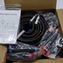 230FT Drip Irrigation System for Garden with 40 Nozzles & Emitters, Garden Watering System with 1/2" & 1/4" Tube and Barbed Fittings - Adjustable Sprinklers Kit for Greenhouse, Lawn, Raised Bed (Black)