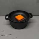 LuckyNote 3 in 1 Pre-Seasoned Cast Iron Dutch Oven, Outdoor Camping Deep Pot, 5 Quart. Cover As A Skillet with Ribbed Bottom Design. With 2pcs Silicone Handel Covers, 1PC Lid Lifter