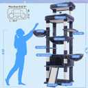 Hey-brother Cat Tree Tower with Extra Large Platform and Basket, MPJ080G
