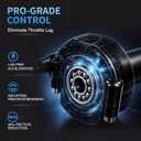 Full Twist Throttle for Ridstar Q20/Q20 Pro/H20,Precision Ball Bearing E-bike Throttle Grip Kit with Ignition Key Switch, Smooth Twist Control, 3-Pin Plug and Play
