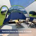CAMPROS CP Tent 12-Person-Camping-Tents,3 Room Family Tents,Waterproof Windproof Family Tent with Top Rainfly,6 Large Mesh Windows,Double Layer,Easy Set Up, Portable with Carry Bag-20' x 9' x 72"(H)