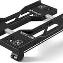 Hovadova Adjustable Computer Tower Stand, Mobile PC Stand for Floor with 4 Locking Caster Wheels Fits Most PC, Under Desk CPU Holder for Office, Gamers and Students (Black)