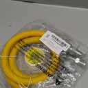 AMI PARTS 48" Flexible Gas Line Kit Yellow Coated, Gas Hose Connector Kit for Dryer, Stove, Water Heater,5/8" OD(1/2" ID) Stainless Steel Gas Line with Connector 1/2" MIP &1/2"FIP & 3/4"MIP Fitting