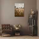 ZDMFLTPP Jesus and the Lamb Canvas Wall Art Jesus Holding the Lost Lamb Wall Decor Pictures Christian Bible Story Religious Artwork for Bedroom Living Room Home Decoration 16in x 24in Canvas