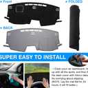 Autorder Dashboard Cover Mat for Toyota Sienna 2021-2024 2025 2026 Accessories Dash Cover Flannel Dash Mat Sunshade Glare UV Rays Protector