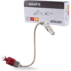 Wire for Oticon Hearing Aids, Genuine OEM MiniFit Speakers&Receivers Unit - Type 85, Size 2, Side Right(Red) - Compatible with Oticon, Bernafon, Sonic, and Philips Hearing Aid Supplies -1 PCS