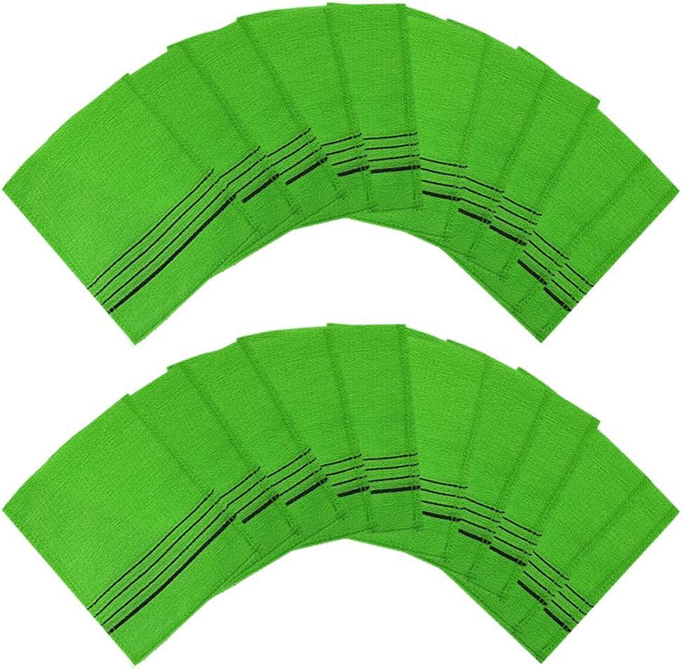 Korean Italy Towel Genuine Korean Exfoliating Scrub Bath Mitten 20Pcs Green 