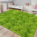 Green Tie-Dyed Rug for Living Room 6x9 Fluffy Area Rug Mat Bedside Throw Rug for Bedroom Kids Room Boys Teens Nursery Baby Dorm Office Home Decor Aesthetic Carpets